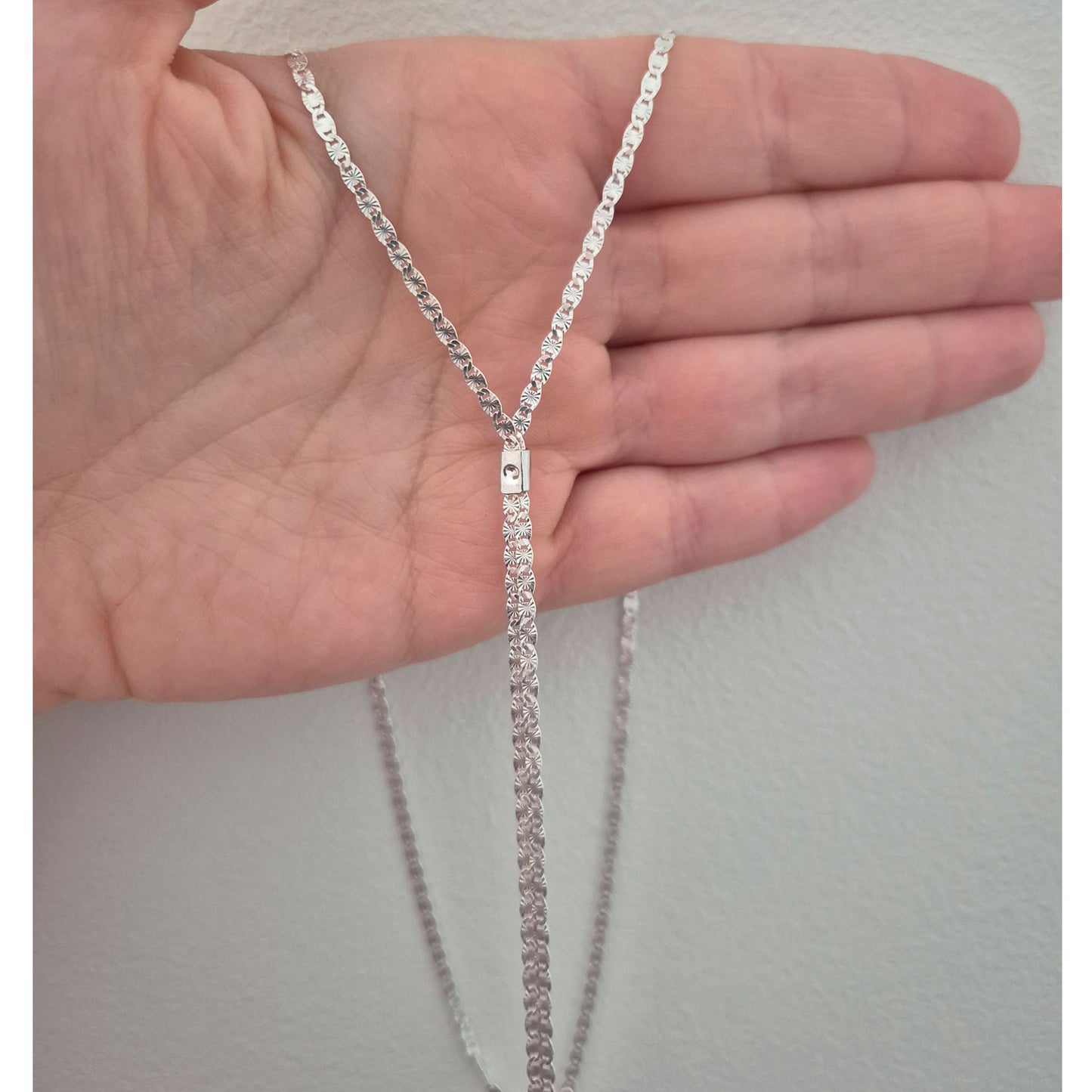collar cascada estrellada de plata fina