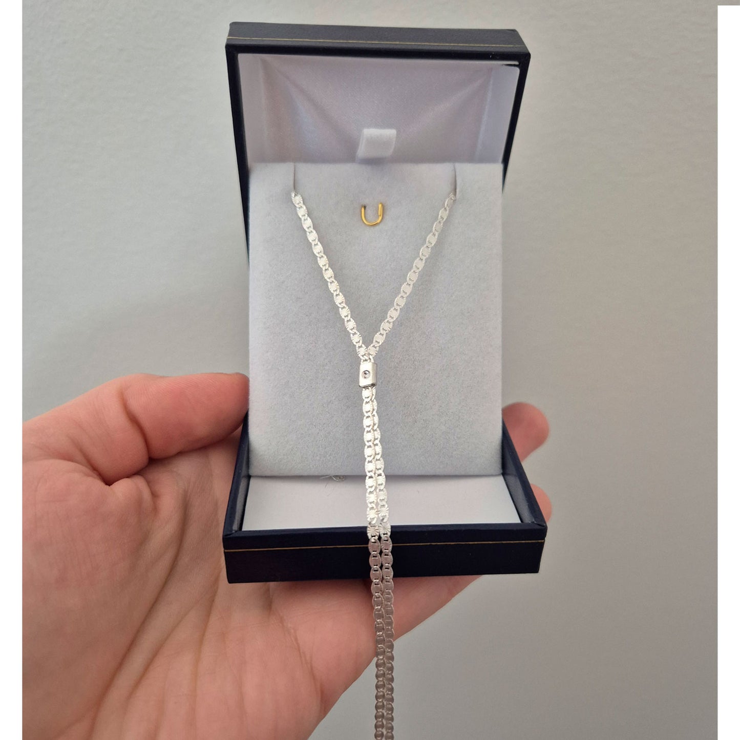 collar cascada estrellada de plata fina