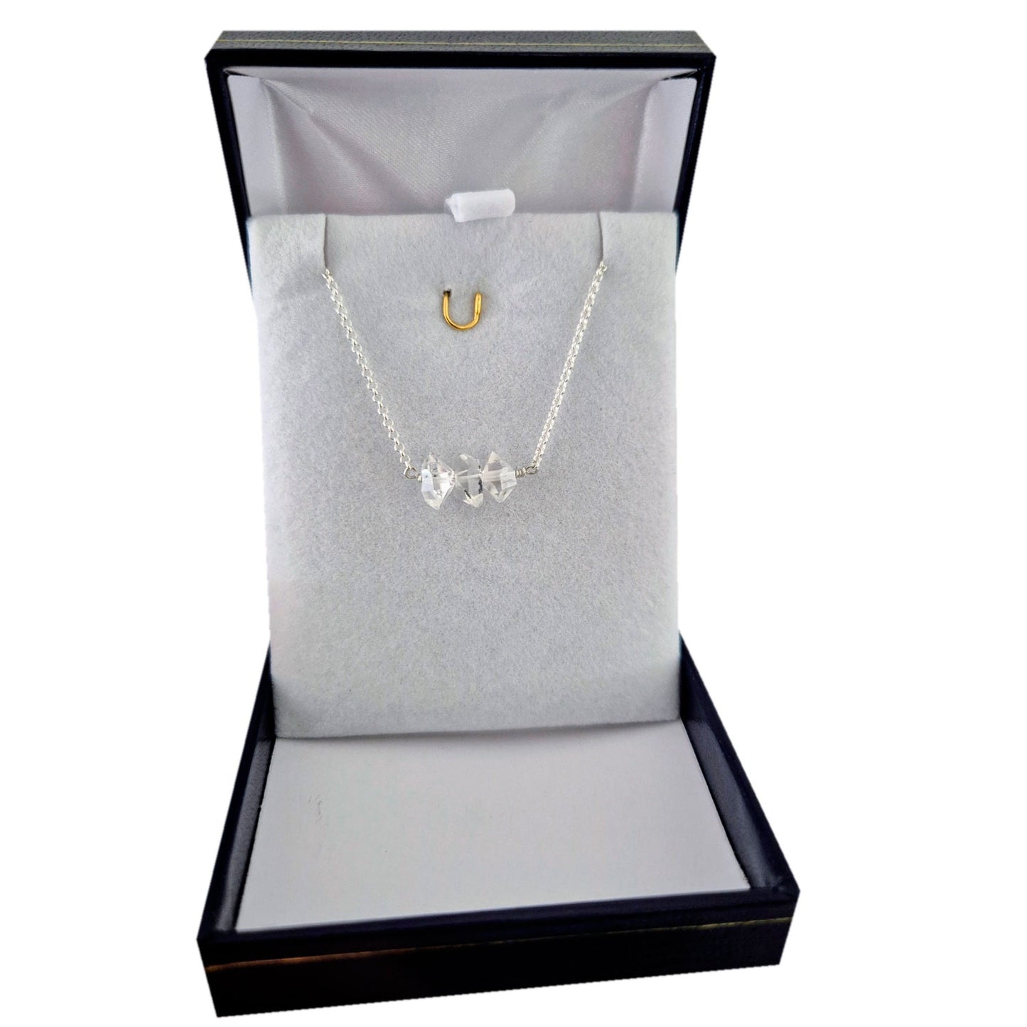 Collar 3 Cuarzo Herkimer Cristal Plata 925 Plata