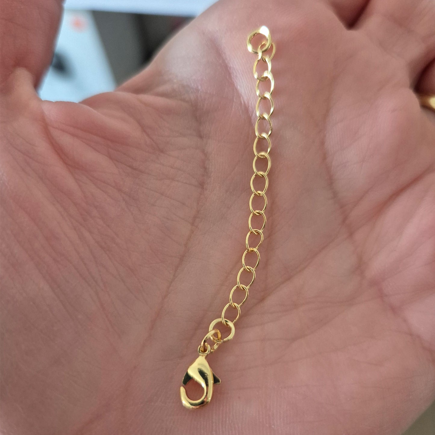 Extensor Para Alargue De Cadena Baño Oro 18 Quilates