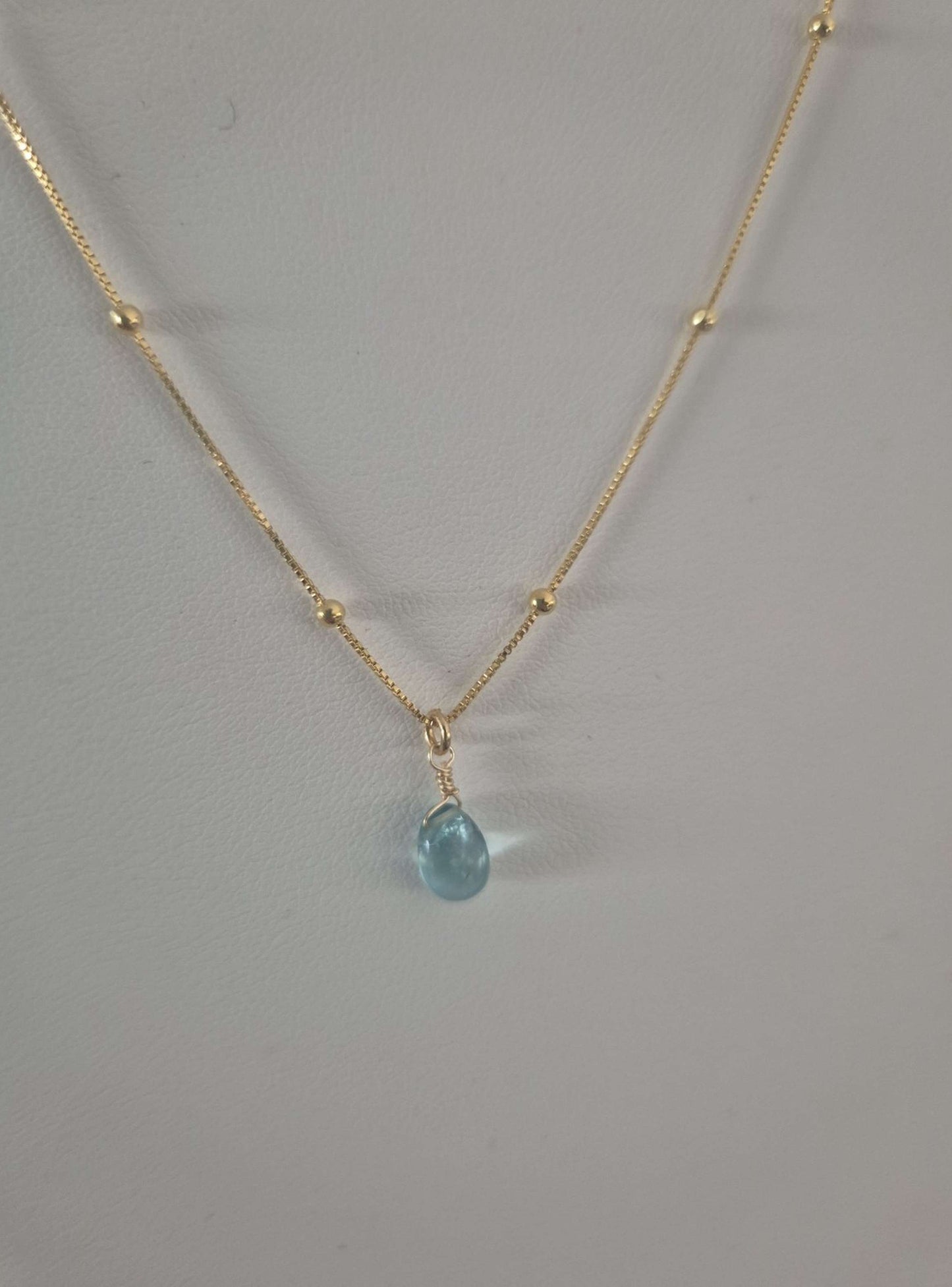 Amuleto Collar Piedra Apatita De La Buena Suerte Baño Oro