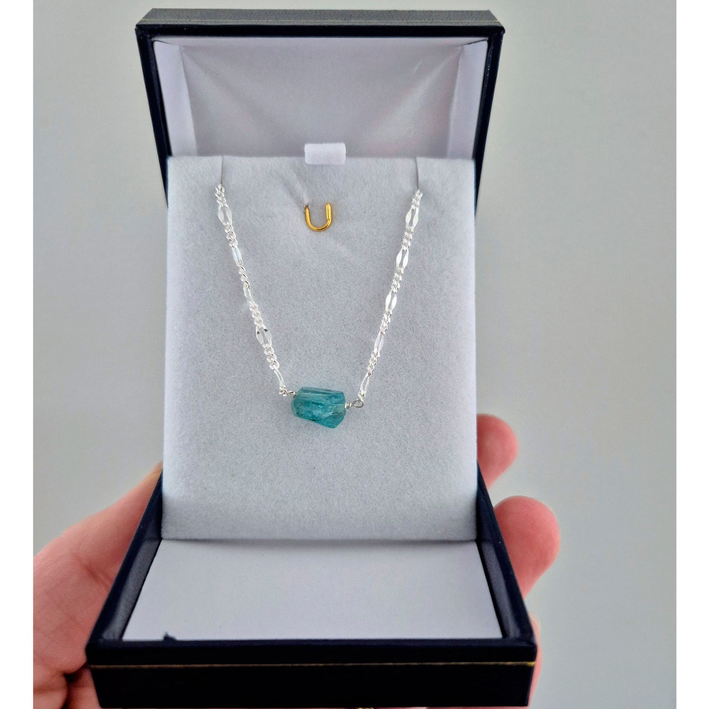 Pulsera Plata 925 Ajustable Con Piedra Natural De La Suerte Azul