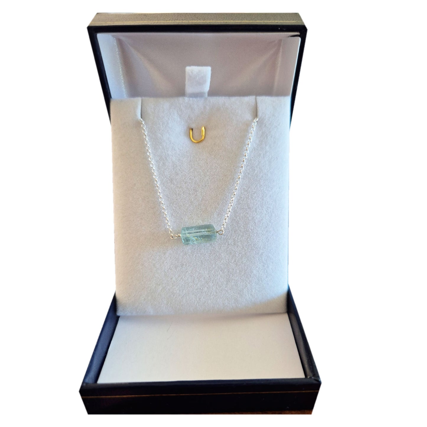 Collar Turmalina Con Piedra Natural de plata fina